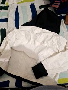 White Jacket with Black Hood