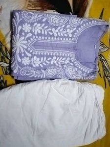 Elegant Lavender Kurta Set