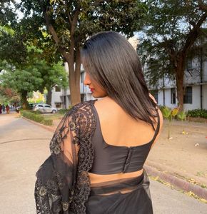 Black Padded Blouse