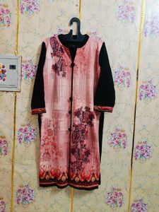 woolen Elegant Floral Print Kurta