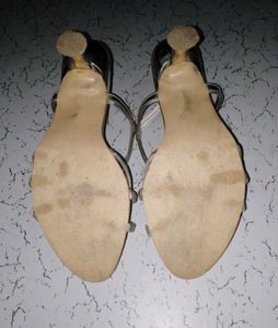 Silver Strappy Heels