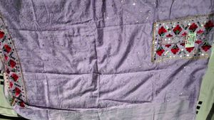 Lavender Colour Cotton Silk Suit