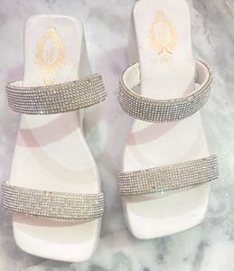 Rhinestone Strap Platform Sandals