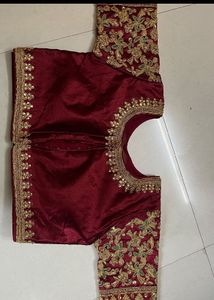 Maroon Embroidered Blouse