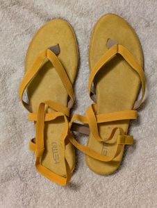 Metro Mustard Yellow Flats Size 5