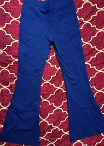 Navy Blue Flared Bell-Bottom Pants