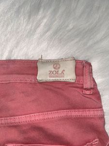 Zola Peach Denim Pant