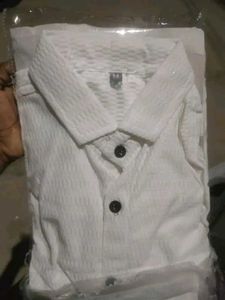 White Texture Shirt Very Trending And Fashion