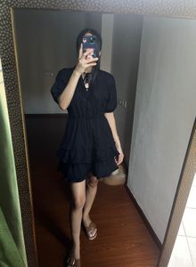 Cute Black Ruffled Dress