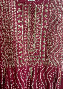 Designer Bandhini Umbrella Kurti