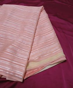 Peach Striped Saree