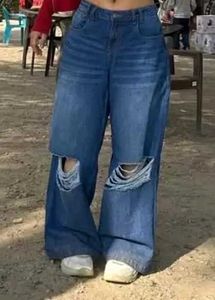 Ripped Wide Leg Jeans