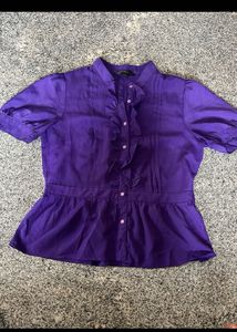Purple Ruffle Top