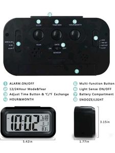 Digital Alarm Clock with Temperature