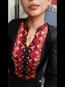 Beautiful Black Long Kurta With Embroidery       L