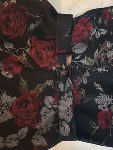 Floral Print Black Dress