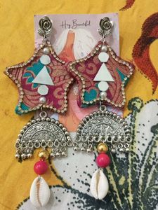 Star &amp; Shell Dangle Earrings