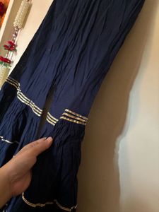 Blue Flared Sharara