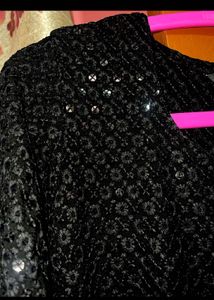 SOCH women Sequins Black Kurta
