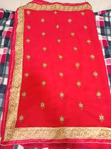 Georgette Saree With Embroidery