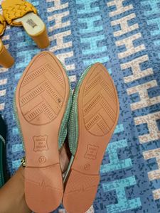 Silver Flats &amp; Sandals never used