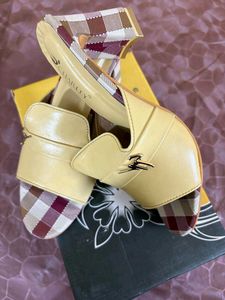 Block Heels And Checkered Sandals
