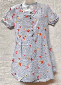 Floral Flower 🌺 Mini Cotton 👗 Dress