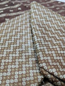 3 Pc Brown Silk Suit Set