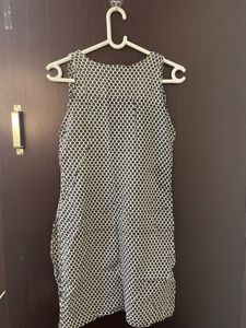 Black And White Printed Kurti