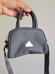 Adidas Rubberised Mini Grey Bag