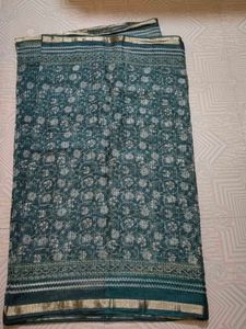 Floral Green Saree
