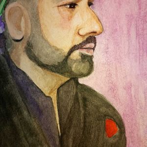 Rohit Sharma - Watercolor Painting