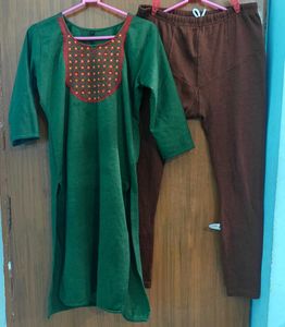 Knitted Kurta Set