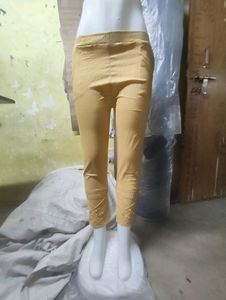 Red Embroidered Ankle Pants