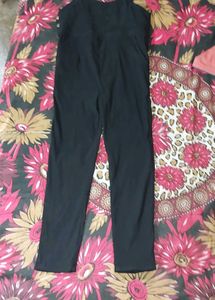 Black &amp; White Stripped T-shirt And Dungaree