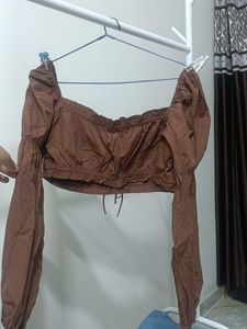 Brown Crop Top