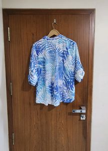 Blue Shirt Cum Top