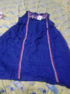 Blue Embroidered Dress