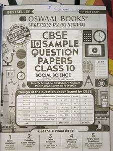 Oswal Sample paper Class 10 SOCIAL SCIENCE