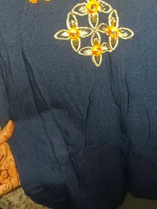 Cotton Kurtha Nevy Blue Colour,