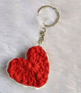 Heart Crochet Keychain