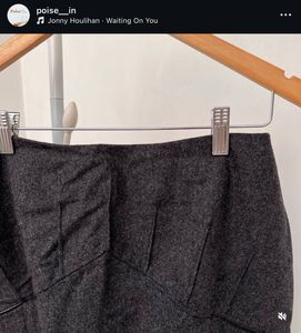 Wool Blend Mini Skirt