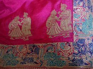 Semi Silk Saree With Heavy Latkan Padded Blouse