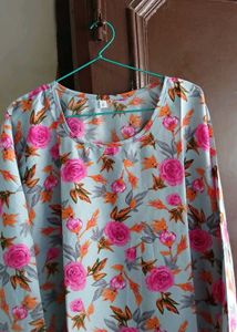 Floral Print Kurti For Women/ Girls