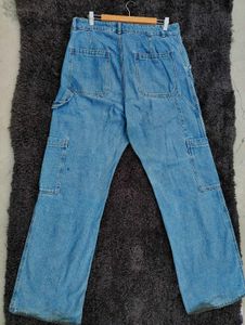 Light Wash Cargo Jeans