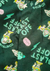 Black Pure Cotton Light Year Theme Romper