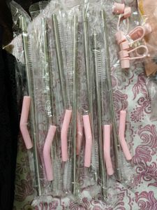 House Of Quirk 7 Stainless Steel Straws Set With