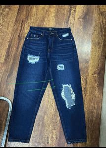 Distressed Mom Jeans