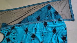 Elegant Blue Embroidered Ethnic Gown