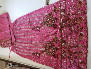 Pink Embellished Lehenga dupatta